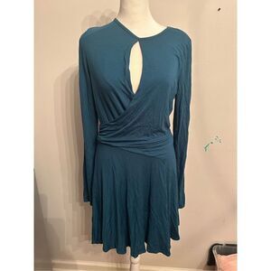 FREE PEOPLE FP BEACH Soft Stretch Faux Wrap Swing Dress size Medium
